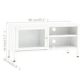 thumbnail image 2 of vidaXL TV Stand TV Console Sideboard TV Unit Home Media Unit Steel and Glass, 2 of 9