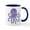 White/Navy Inside, variant on CafePress - Purple Octopus Mug - 11 oz Ceramic Mug - Novelty Coffee Tea Cup