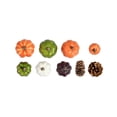 thumbnail image 2 of Halloween Pumpkins 7 Pack with 2 Pine Cones, Halloween Decorations for Home, Halloween Table Decorations, Halloween Mantel Decorations, Multi-Color Small Foam Pumpkin Model, 2 of 6