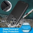 thumbnail image 3 of Compatiable with iPhone 15 Pro Max Case,360 Full Body Protective Cover Heavy Duty Shockproof Tough Armour Aluminum Alloy Metal Case with Silicone Built-in Screen Protector, 3 of 9