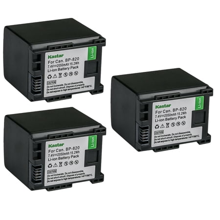 Kastar 3-Pack BP-820 Battery Replacement for Canon XF400 XF405 XA10 XA11 XA15 XA20 XA25 XA30 XA35 XA40 XA45 XA50 XA55 VIXIA HF G21 VIXIA HF G30 VIXIA HF G40 VIXIA HF G50 UHD 4K Cameras