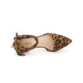 thumbnail image 4 of BLISSFUL STEP Women Pointed Toe Block Heels Lace Up Pumps Leopard 5, 4 of 8