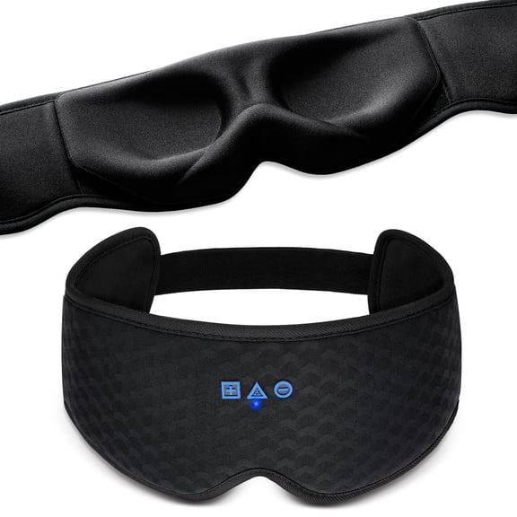 FACEMOON Sleep Mask with Bluetooth 5.4 – 3D Contoured Blackout, Eyelash Free, Washable Design