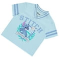 thumbnail image 6 of Disney Lilo and Stitch Girls Short Sleeve T-Shirt- Stitch Girls Volleyball Graphic Tee Sizes 4-16, Light Blue/Lavender, 7-8, 6 of 6