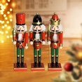 thumbnail image 4 of Figuras de Cascanueces de 30 cm, figuras de decoración de Navidad, adorno de muñeca para el escritorio del hogar y la Oficina 3pcs conjunto perfke Soldado de Cascanueces, 4 of 9