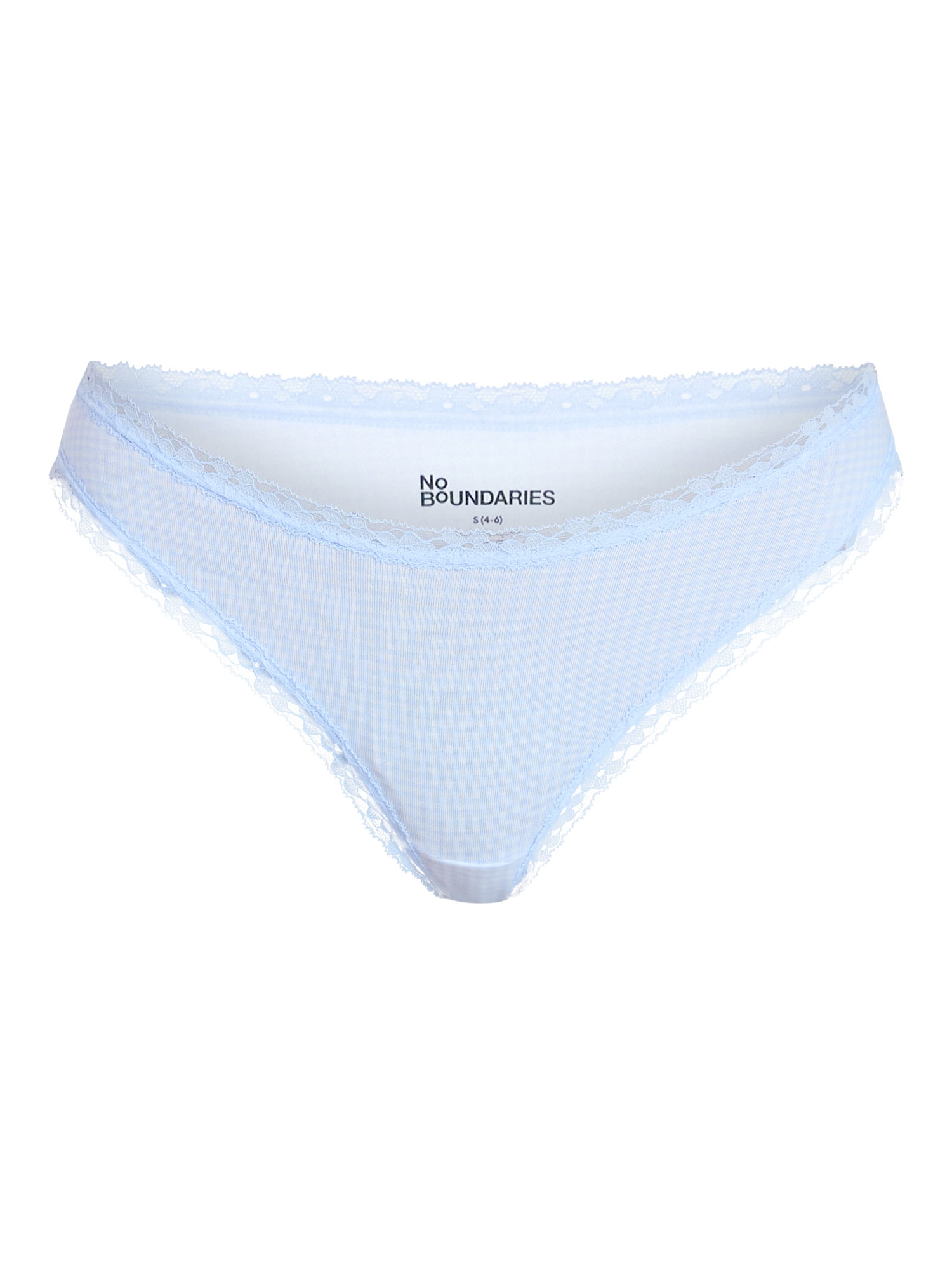 No Boundaries Cotton Lace Hi Cut Bikini Women's and Women's Plus, Sizes XS-XXXL