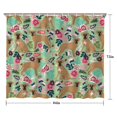thumbnail image 5 of Boxer Dog and Flower Florals Shower Curtain 84"x72" ,Bathroom Decorative Shower Curtains Set with 12 Hooks,Modern Waterproof Washable Shower Curtain, 5 of 6