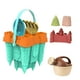 thumbnail image 3 of 8 piezas de castillos de arena para niños, kits de construcción de castillos de arena para niños de 3 a 10 años, juego de juguetes de playa de arena para viajes, playas y arena. Verde, 3 of 9