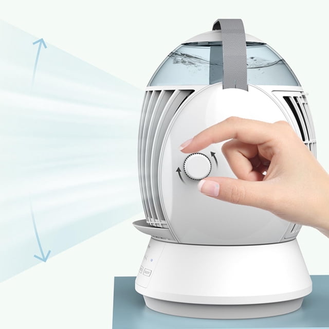 Mini aire acondicionado, ajuste de 45 degree, ventilador de refrigeración por agua USB Personal, ventilador enfriador de aire acondicionado para habitación Macarena Ventilador enfriador de aire