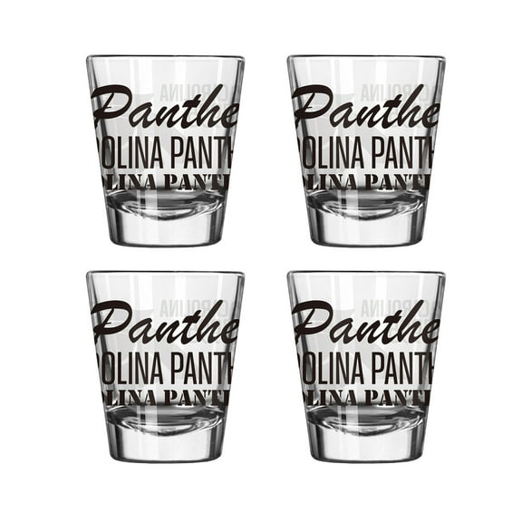 Logo Brands Carolina Panthers 4-Pack 2oz. Shot Glass Set
