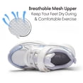 thumbnail image 5 of Balabala White Girls Sneakers Boys Sneakers Kids Sneakers Tennis Shoes School Shoes Lightweight Running Athletic Shoes, 5 of 6
