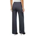 thumbnail image 4 of Pull On Dress Pants Women Stretch Tummy Control Wide Leg Yoga Pants High Waisted Work Trousers Business Casual Slacks Dark Gray M, 4 of 6