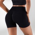 thumbnail image 3 of YESGG High Waisted Yoga Shorts for Women, Butt Lifting Seamless Ribbed Scrunch Shorts Running Gym Workout Shorts Pants, 3 of 6