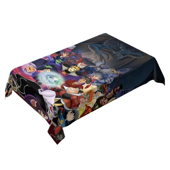 Villains-theme square tablecloth has an iconic print, fits most tables, and is easy to care for perfect gifts for fans friends and family，55" x 71"（140*180cm）