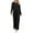 Black, variant on Scyoekwg Womens Sets 2 Piece Outfits Sweatsuit Fall Outfits Long Sleeve Tops Wide Leg Pants Casual Matching Outfits Fashion Tracksuit (Black,XXL)