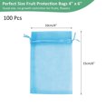 thumbnail image 3 of Uxcell 100 Paquete de Bolsas de Protección para Frutas - Bolsas de Malla para Frutas de 4x6 Pulgadas con Cierre de Cordón Aplicables a Plantas (Azul Lago), 3 of 7