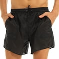thumbnail image 1 of Oyolan Men's Drawstring See Through Beach Shorts Underwear Swim Trunks Watershort Quick Dry Pants Black M, 1 of 7