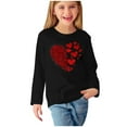 thumbnail image 2 of WIZUTIZ Girls Heart Graphic Long Sleeve Shirts Baby Toddler Children Cute Round Neck Tops Leisure T Shirt Blouses up to 65% Off, 2 of 6