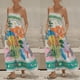 thumbnail image 4 of New Sexy Women's Suspender Positioning Printed Sleeveless Strappy Dress With Large Hem, 4 of 4