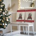 thumbnail image 3 of Christmas Truck Chair Covers Set of 8 Xmas Car Pine Tree Snow Retro Linen Red Plaid Chair Back Covers Stretch Removable Washable Slipcovers Protector for Dining Room Kitchen Party Decor, 3 of 5