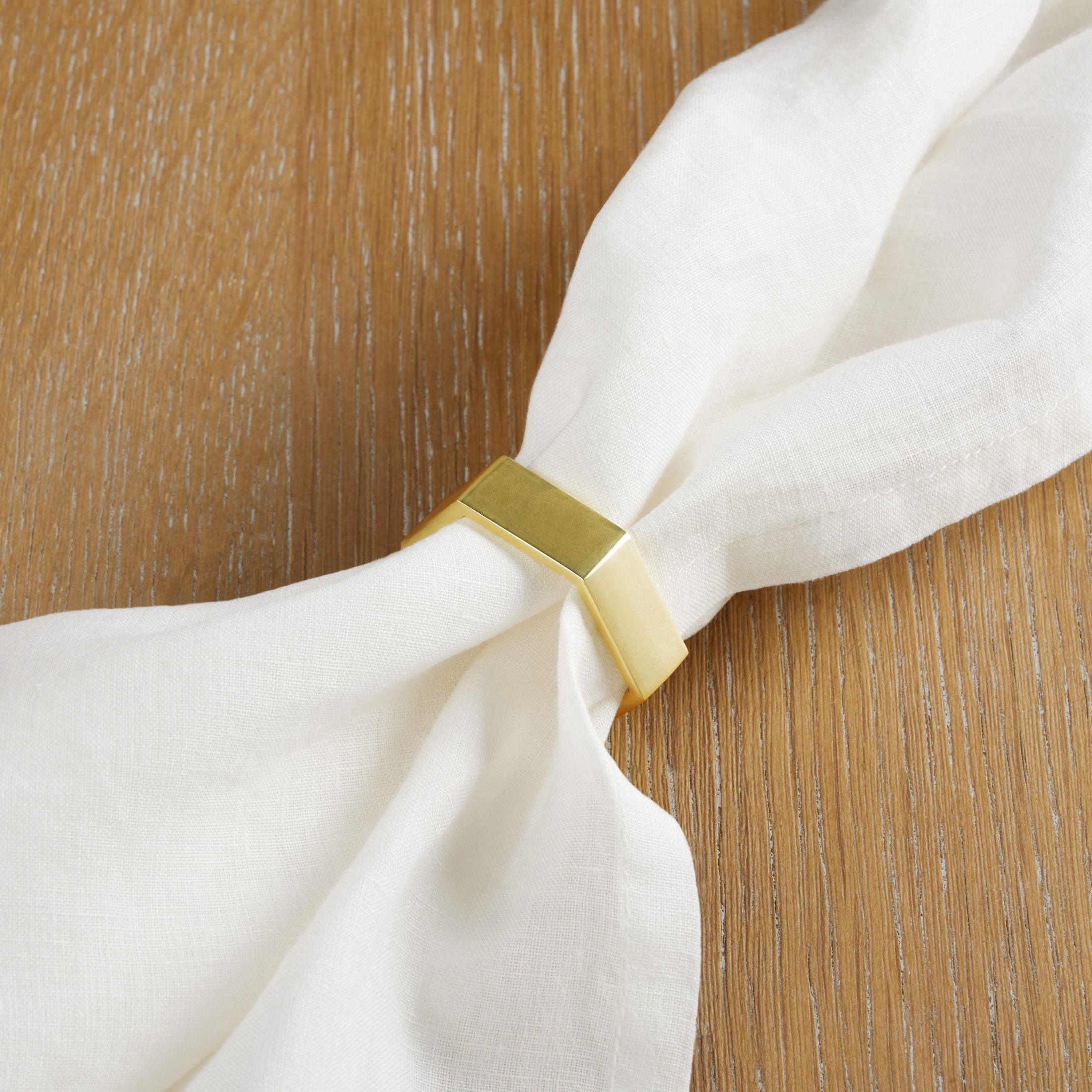 Mainstays Gold Hexagon Metal Napkin Ring, 4 Count