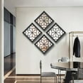 thumbnail image 5 of 2 PCS Square Wall Mirror,Gorgeous Rustic Farmhouse Accent Mirror,Black Entry Mirror for Bathroom Renovation,Bedrooms,Living Rooms and More(12”x12”), 5 of 5