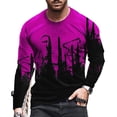 thumbnail image 2 of Black and Friday Deals 2023 Men Clearance LYXSSBYX Mens Shirts Long Sleeve T Shirts Fashion Men Casual Long Sleeve Printed Round Neck Blouse Long Sleeve T-Shirt Tops, 2 of 3