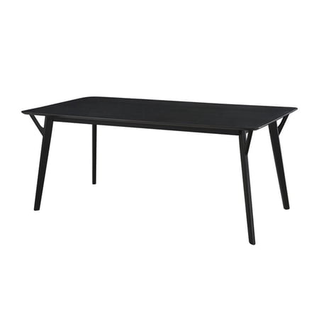 Pemberly Row Contemporary 71 Rectangular Dining Table in Black