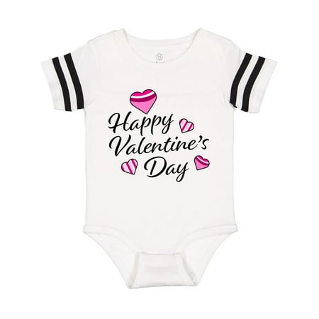 

Inktastic Happy Valentine s Day with Colorful Hearts Gift Baby Girl Bodysuit