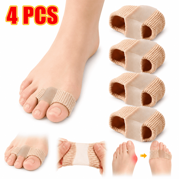 Rongsi Bunion Toe Separators for Overlapping Toes Women Men, Gel Toe Spacers Bunion Corrector with 2 Loops for feet (4PC)