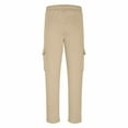 thumbnail image 6 of FDGIU Men's Athletic Cargo Pants, Regular-Fit Drawstring Joggers with Multiple Pockets for Work, Outdoor & Casual Wear, 6 of 7