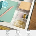 thumbnail image 4 of Martha Stewart Brody Clear Plastic Storage Organizer Bins with Light Natural Paulownia Wood Lid for Home Office, Kitchen, or Bathroom, 3 Pack Small, 3.75" x 3", 4 of 12