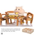 thumbnail image 3 of OULII 1Set Hamster Maze House Light Yellow Wooden Hideout for Guinea Pigs Rats and Other Small Pets, 3 of 7
