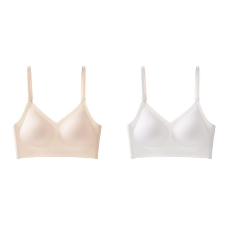 2-Pack Low Back Bra For Women Wirefree Seamless Bra Backless Multiway Straps Convertible Bra With Padded Removeable Women s Wireless Bras No Underwire Push up Bras for Women Low Back Bra plus Size