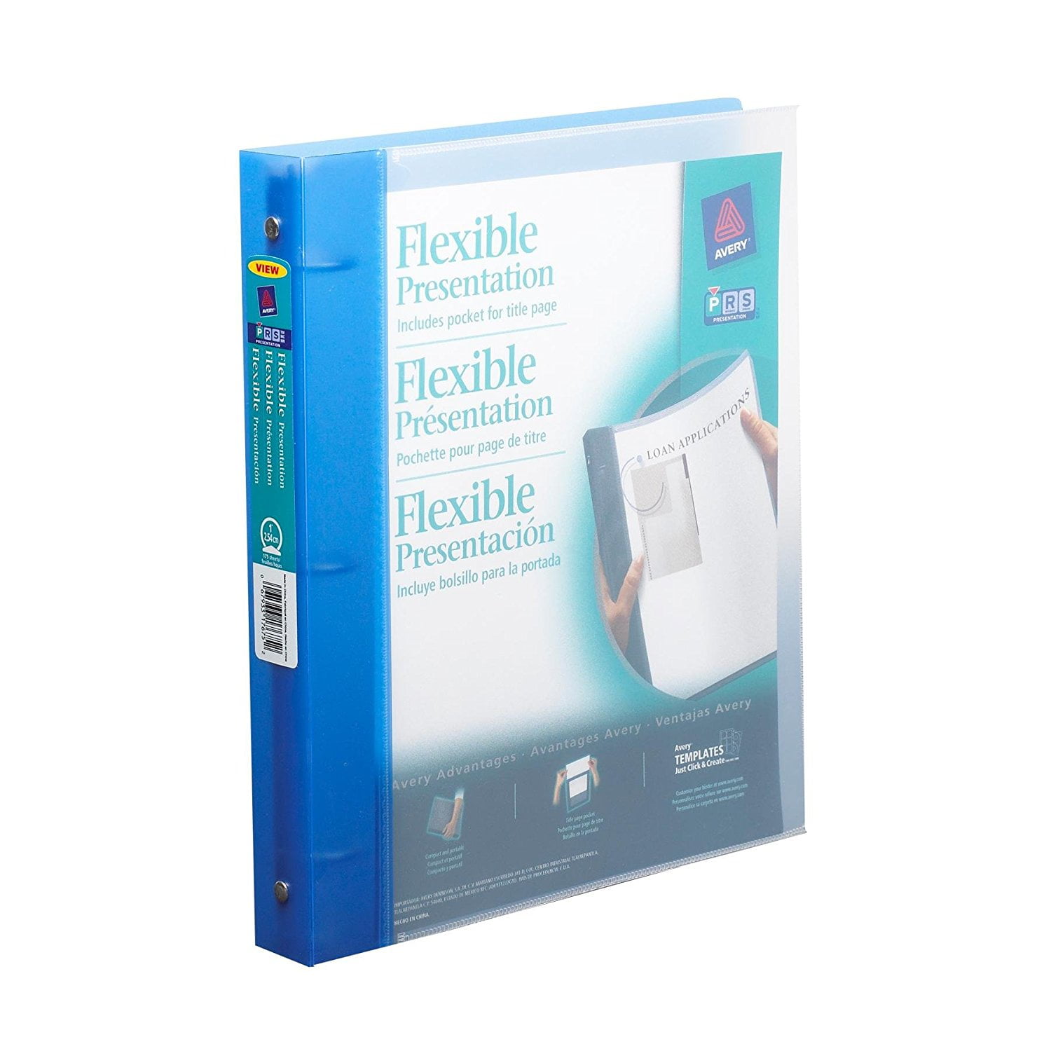 Flexible Binder with 1Inch Round Ring, Holds 8.5 x 11 Inches Paper
