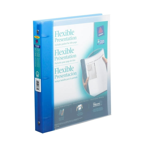 Flexible Binder with 1Inch Round Ring, Holds 8.5 x 11 Inches Paper