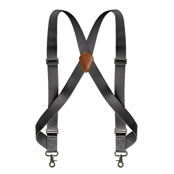 BRDFRL Casual Series Suspenders for Men In the Traditional X-Back Style with USA Patented No-Slip Clips