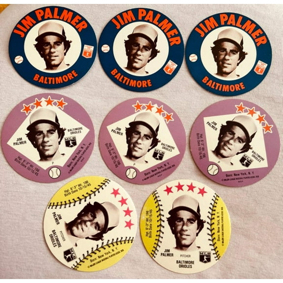 8 Jim Palmer Baltimore Orioles 1976 1978 MSA discs Papa Gino's Tastee-Freez Towne Club