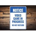 thumbnail image 1 of Video Game Decor Notice Gamer Sign Do Not Disturb Caution Video Gamers Gamer Decor Room Decor Metal Sign Metal Decorations Size: 8 x 12 Inch, 1 of 4