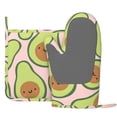 thumbnail image 3 of Disketp Cute Avocado Oven Mitts And Potholders Bbq Gloves-Oven Mitts And Pot Holders With Recycled Infill Silicone Non-Slip Cooking Gloves For Cooking Baking Grilling, 3 of 9