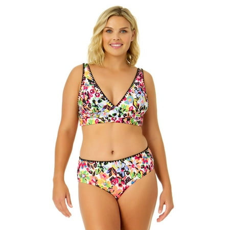 Women s Sun Blossom Soft Band Shirred Bralette Bikini Top