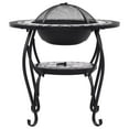 thumbnail image 5 of vidaXL Mosaic Fire Pit Table Black and White 26.8" Ceramic, 5 of 9