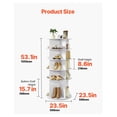 thumbnail image 3 of Rotating Shoe Rack, 5 Tier 360° Spinning Shoe Tower Organizer - Holds 20+ Pairs, Freestanding Carousel Display for Bedroom, Entryway, Closet - White, 3 of 9