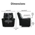 thumbnail image 4 of ClickDecor Langston Recliner Faux Leather Black, 4 of 5