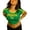 Green, variant on Trendfront Womens Brasil Graphic Crop Top Y2K Baby Tee Contrast Fitted Football Fan Match Day Crewneck Stadium Chic Going Out Streetwear Team Spirit Tops