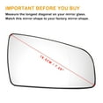 thumbnail image 3 of Unique Bargains Right Passenger Side Rearview Mirror Glass Replacement Heated for for OPEL for VAUXHALL Zafira B 05-08, 3 of 6