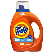 Tide Liquid Laundry Detergent, Clean Breeze Scent, 63 fl oz, 48 Loads