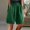 Green, variant on Cagogo Women Plus Size Cotton Linen Elastic Waist Shorts Casual Loose Regular Fit Shorts with Pockets Solid Summer Travel Beach Lounge Bottoms, Black 4XL