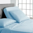 thumbnail image 2 of 1000 TC Cal King 28" Egyptian Cotton 4 Piece Top Split Flex Sheet Set for Adjustable Bed Soft & Smooth Fits up to 15 Inch Deep Pocket (1 Flat,1 Fitted Sheet & 2 Pillowcase, Light Blue), 2 of 6