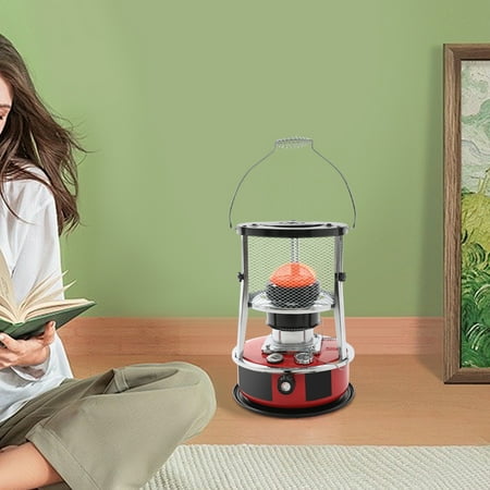 Fixartoo Portable Kerosene Heater 8000 BTU, Adjustable Height,18-Hour Heating,Ideal for Indoor & Outdoor Use,Red